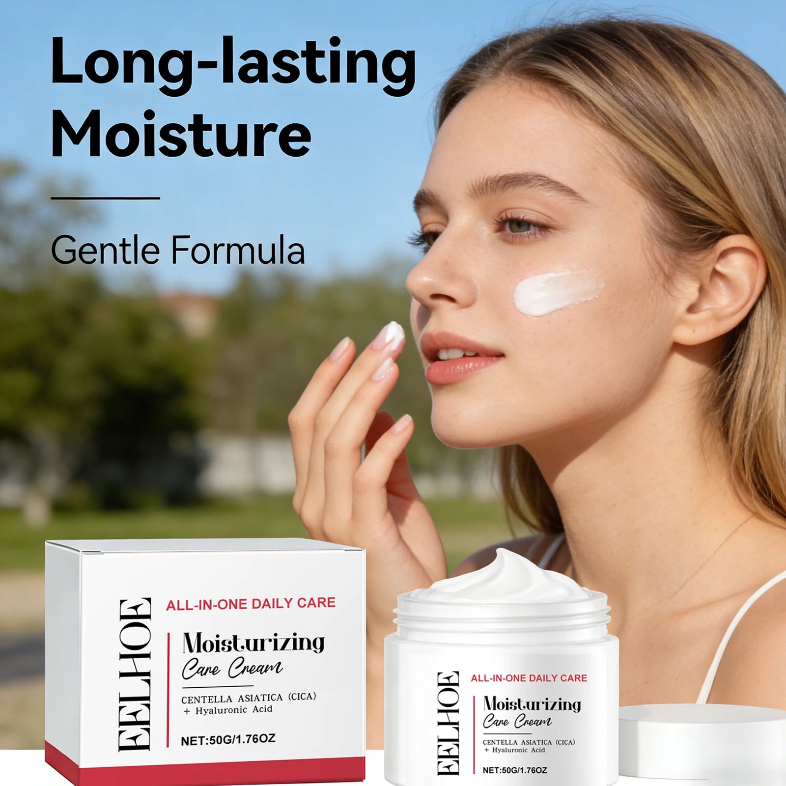 Collagen Firming Face Cream 24h Hydrating Repair Sensitive Skin Brighten Non-sticky Exfoliation Refreshing Hyaluronic Acid Cream Peaceful Pleasures Health and Wellness