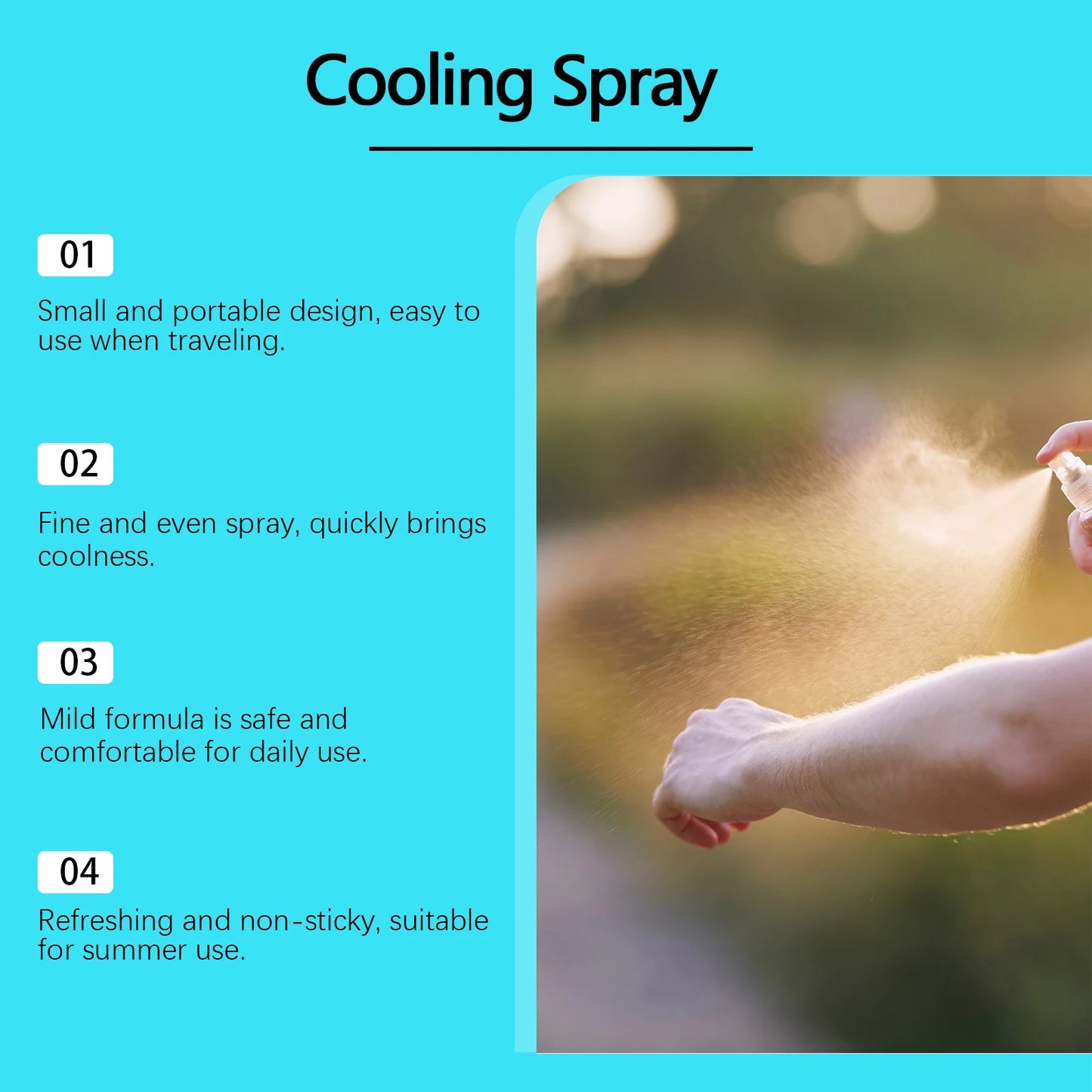 Jaysuing Cooling Spray – Portable Ice Body & Clothing Mist 50ml