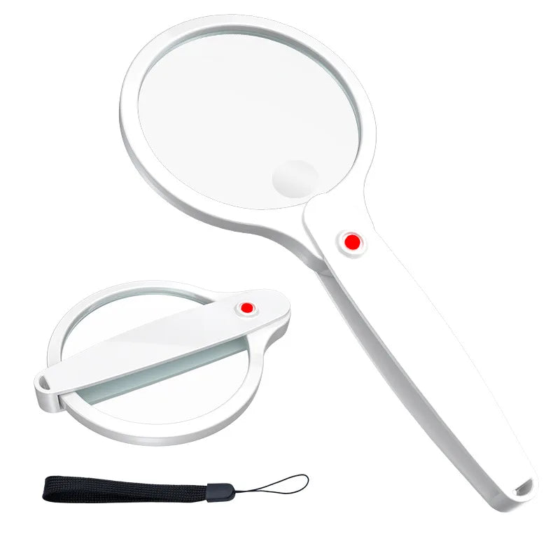 Reading Magnifying Glass Handheld Magnifier Folding Loupe Large Lens for Seniors Peaceful Pleasures Health and Wellness 2