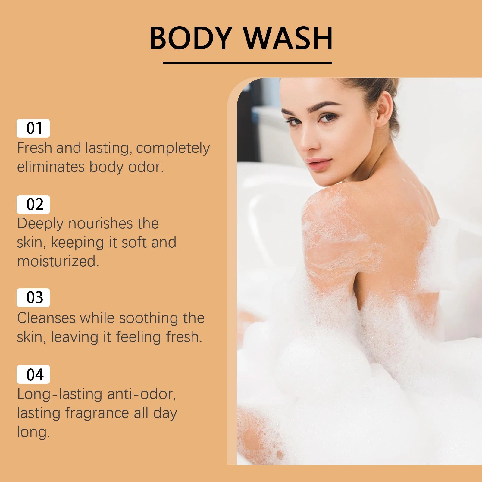 Persimmon Shower Gel Moisturizing Cleansing Brightening Anti-Dryness Body Odor Remover Smoothing Rich Foam Hydrating Body Wash Peaceful Pleasures Health and Wellness