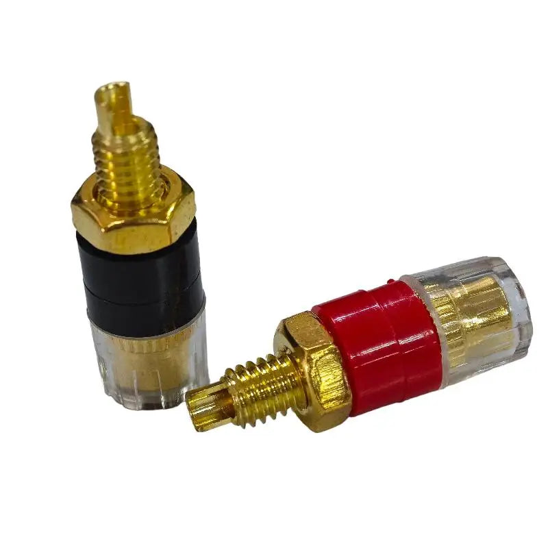 4/10Pcs Brass Terminal Connector With Transparent Shell Banana Plug Socket 4mm Gold Plated HIFI Ser Amplifier Binding Posts Peaceful Pleasures Health and Wellness
