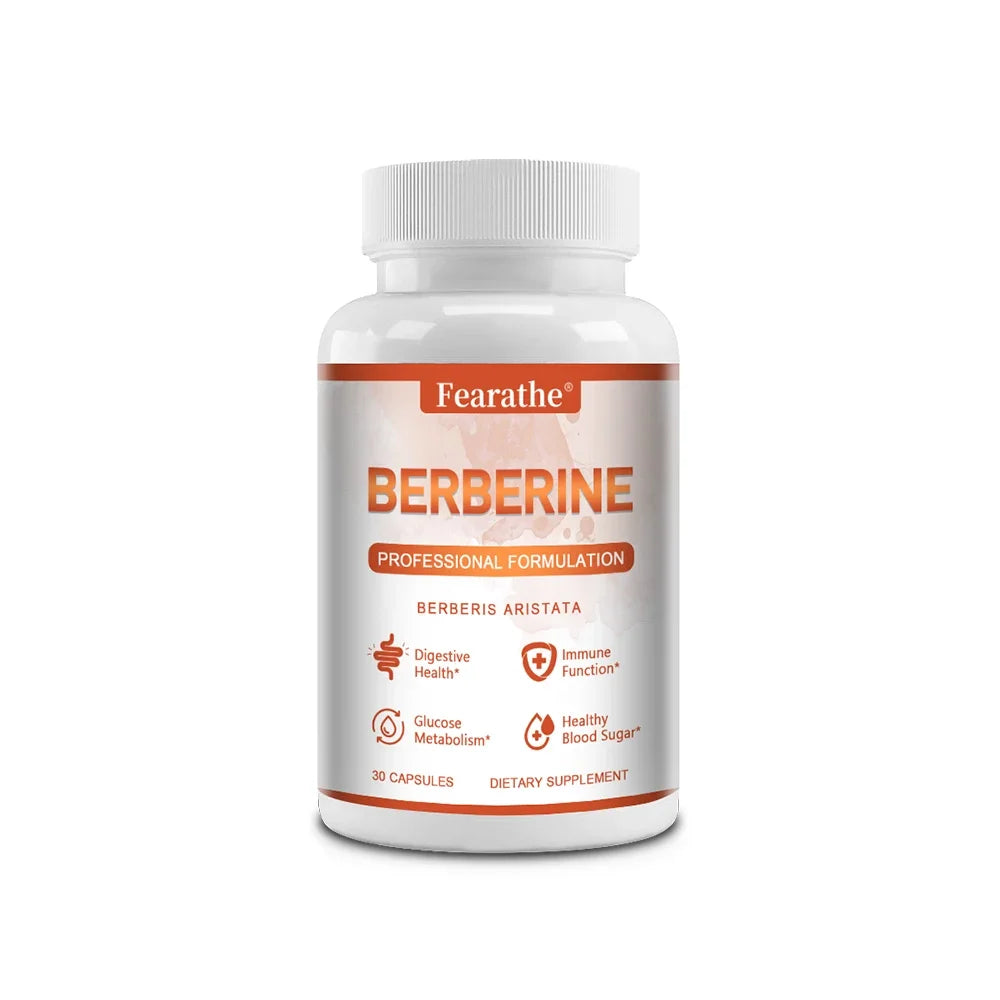 Premium Berberine - Supports Immune System, Weight Management, Digestive Health and GI Function Supplement, 120 Capsules Peaceful Pleasures Health and Wellness 30 count-1 bottle