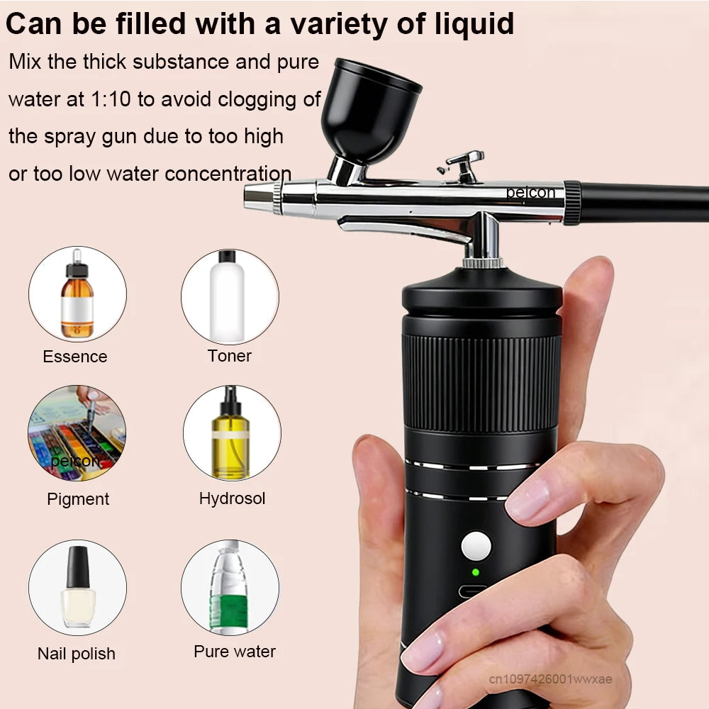 Airbrush with Compressor Mini Spray Gun for Painting Modeling Craft Airbrush Painting Wireless Portable Airbrush Paint Spray Gun Peaceful Pleasures Health and Wellness