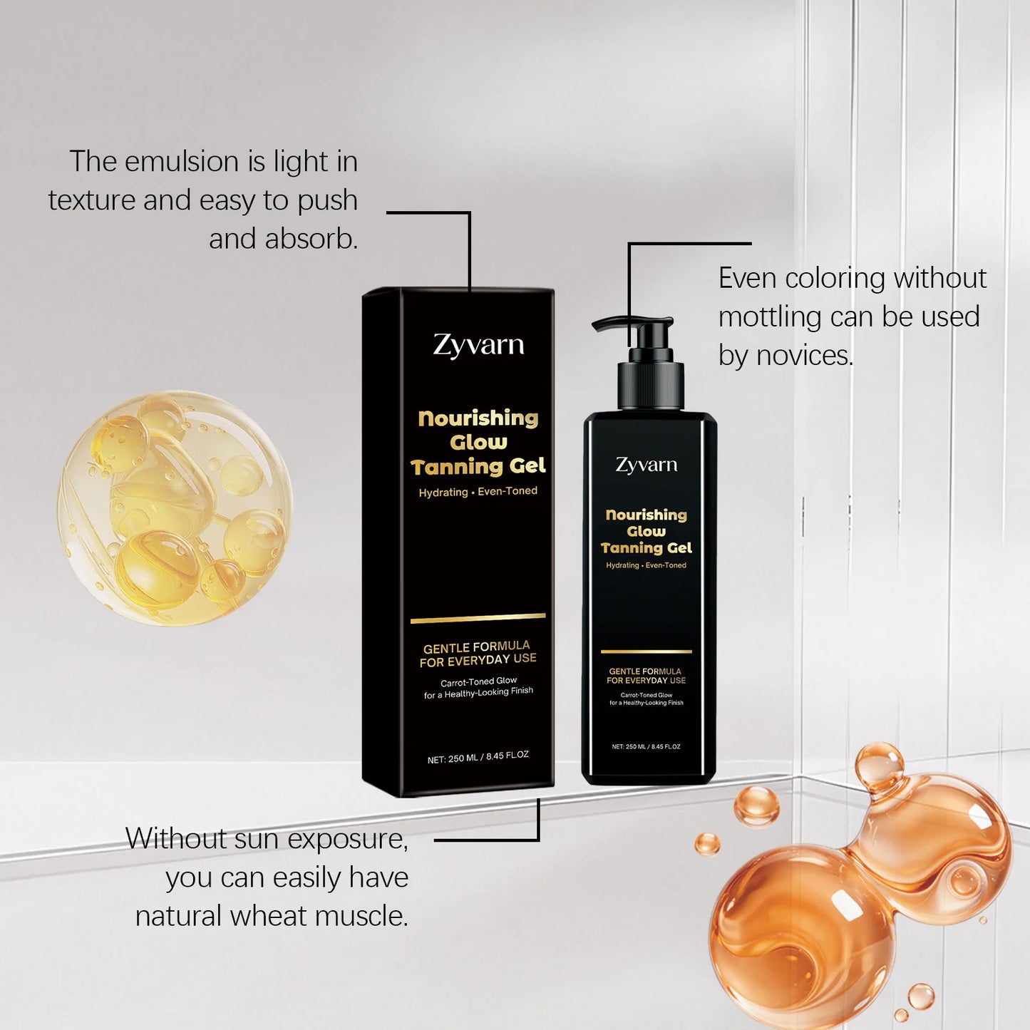 Sunless Self-Tanning Bronzing Gel with Carrot Extract – 250ml