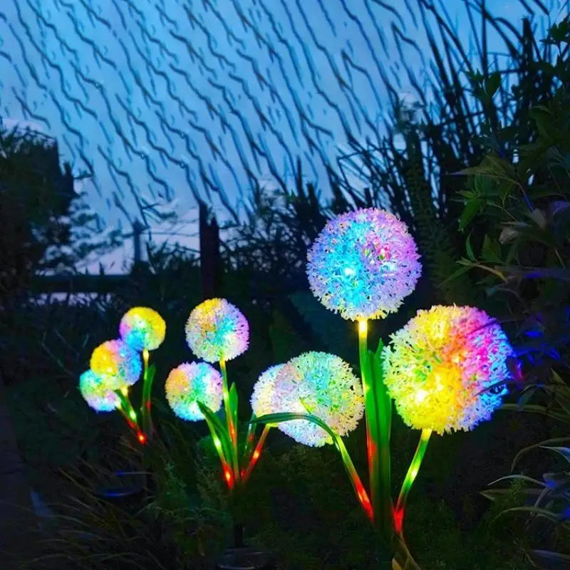 LED Solar Dandelion Flower Lamp Solar Courtyard Light Waterproof For Courtyard Paths Terraces Garden Decoration Peaceful Pleasures Health and Wellness