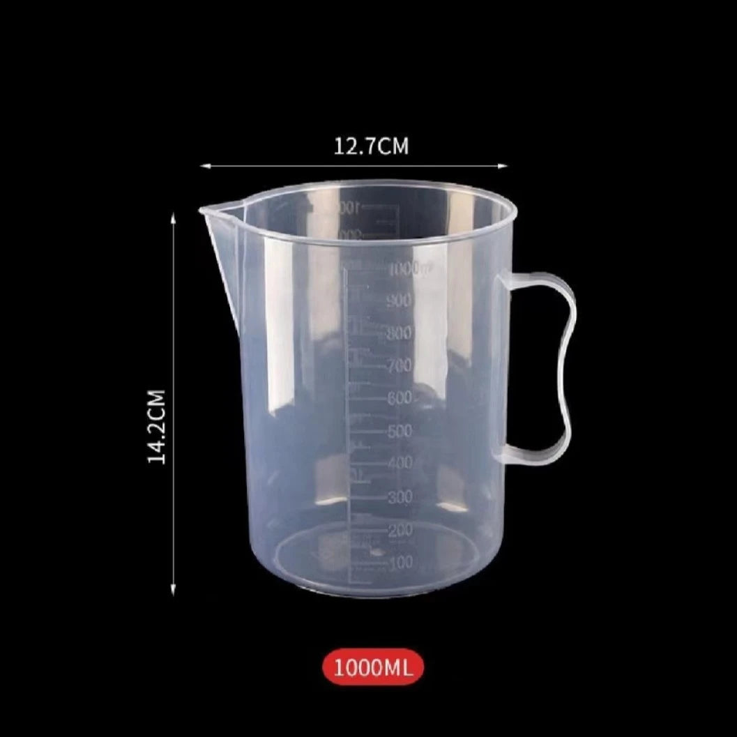 1000/5000ml Food grade Plastic Liquid Graduated Container Beaker Lidless Clear Thickened Restaurant Sustainable Measuring cups Peaceful Pleasures Health and Wellness 1000ml