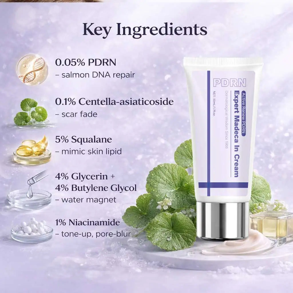 Centella Face Cream Deep Hydration Renew PDRN Cream 50ml, Soothes and Firms The Skin,Moisturizing PDRN Cream for Women Peaceful Pleasures Health and Wellness