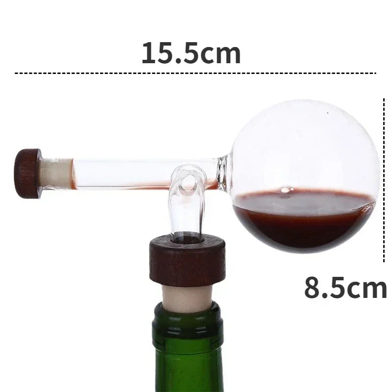 Round and Peach Shaped Transparent Red Wine Aerator Quick Pour Spout Portable Decanter for Red Wine Bottles Sobering Device Peaceful Pleasures Health and Wellness Round