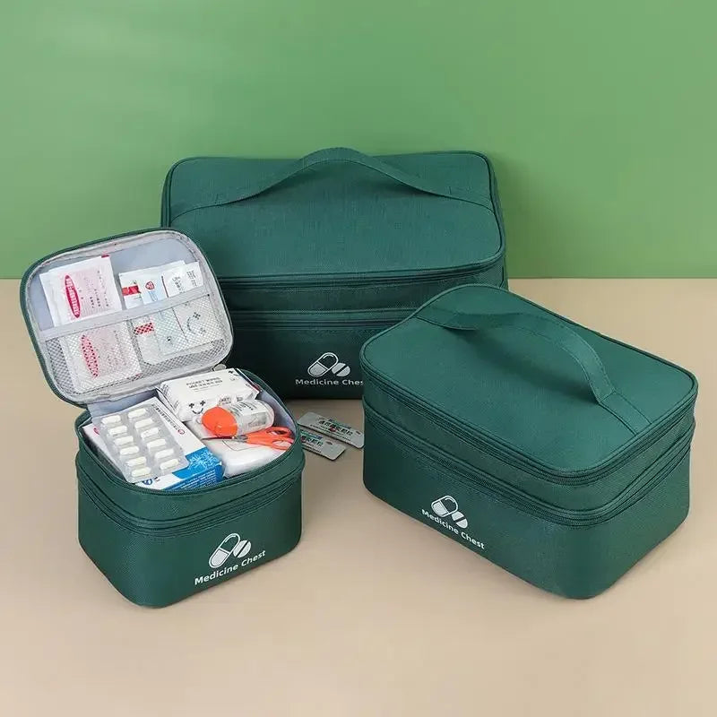 Double Layer First Aid Kit Bag – Oxford Cloth Travel Organizer