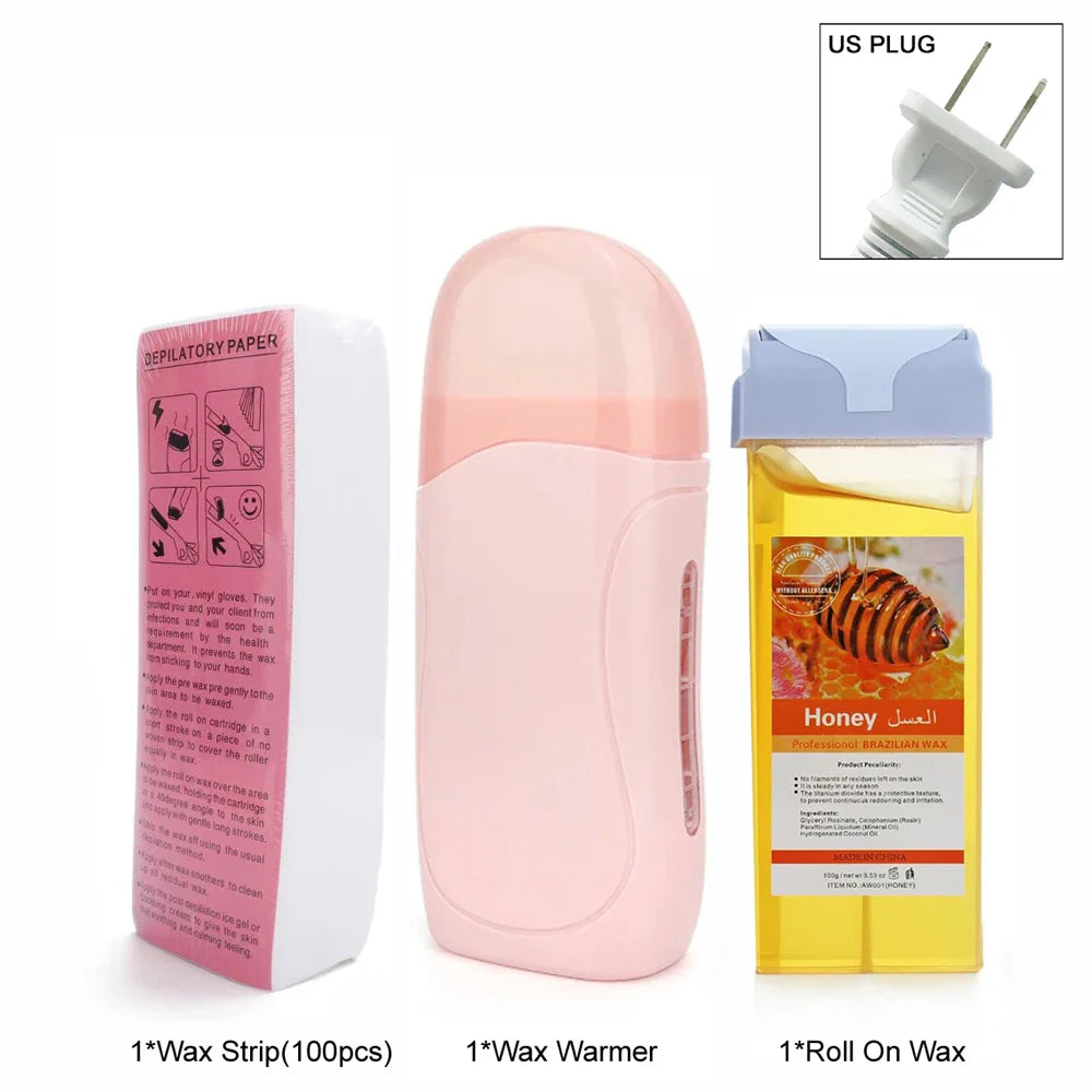 Rose Roll-On Wax Warmer Kit – Electric Hair Removal Set