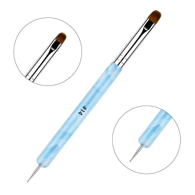 Dual-End Nail Art Brush & Dotting Pen Set – 4 Pcs Acrylic