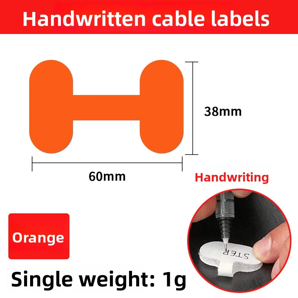Writeable Self-Adhesive Cable Ties | Colorful Wire Organizer