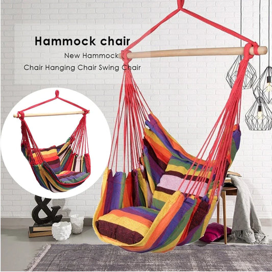 Hanging Hammock Swing Chair – 120KG Cotton Blend Indoor Outdoor Hammock Swing Chair Oasis Select