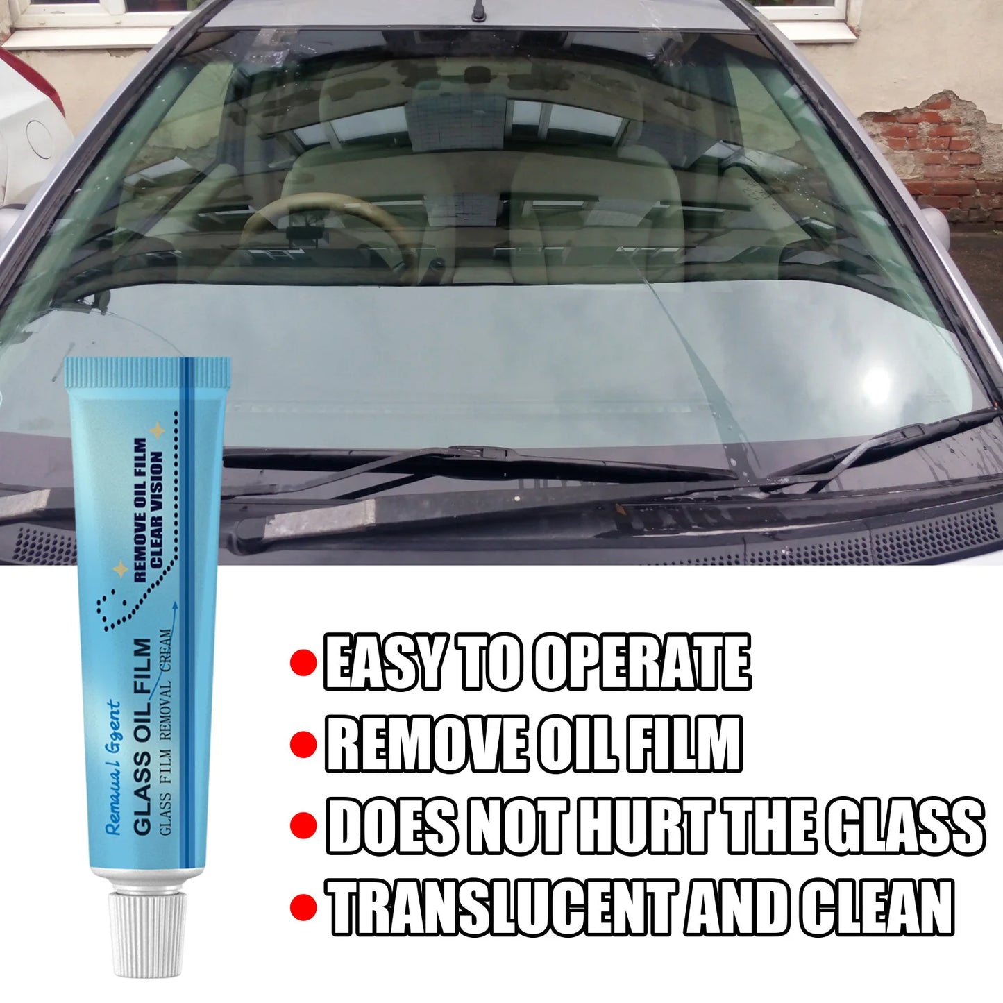 RayHong Car Glass Oil Film Remover | Streak-Free Clarity 30g