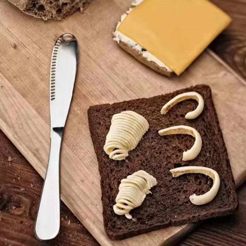 1pc Stainless Steel Butter Knife Tableware Cheese with Holes Spread Cream Knife Bread Jam Knife Cheese Butter Knife Peaceful Pleasures Health and Wellness