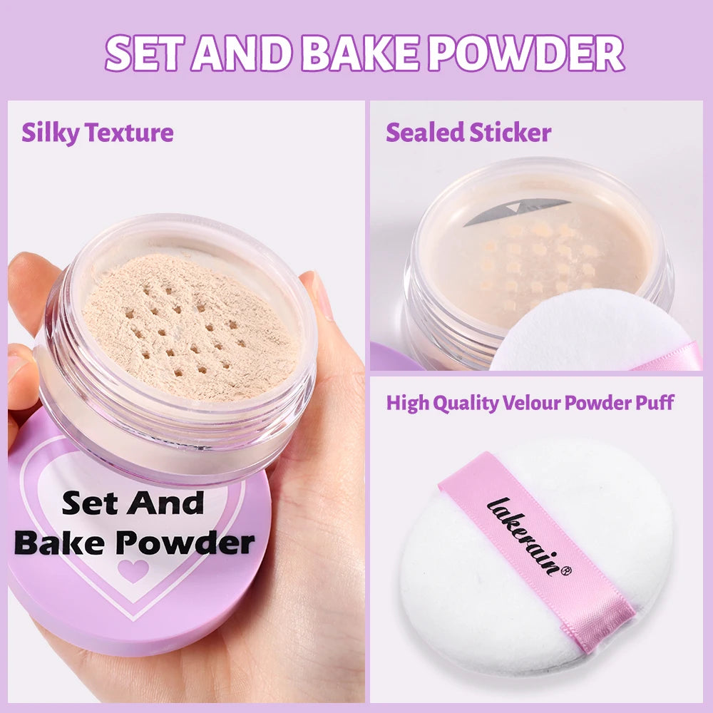 Setting Powder Waterproof Sweat Resistant And Oil Resistant Makeup Powder Setting Powder Natural And Long-lasting Matte Finish Peaceful Pleasures Health and Wellness