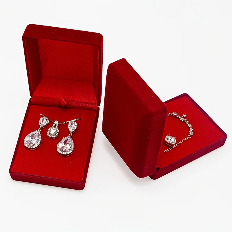 Velvet Necklace Pendant Gift Box | Small Jewelry Display Case