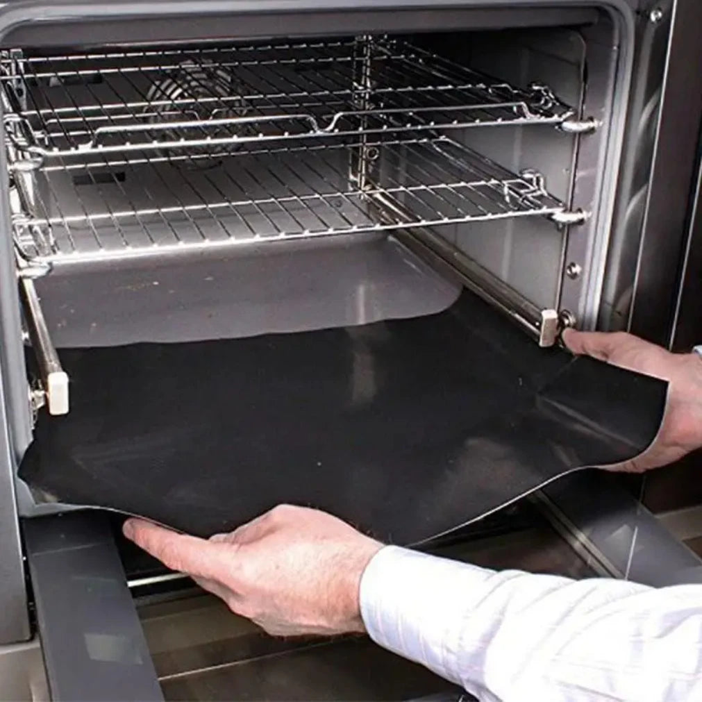 2-Pack Non-Stick Reusable Oven Liner Mats 40x60cm | BBQ Grill