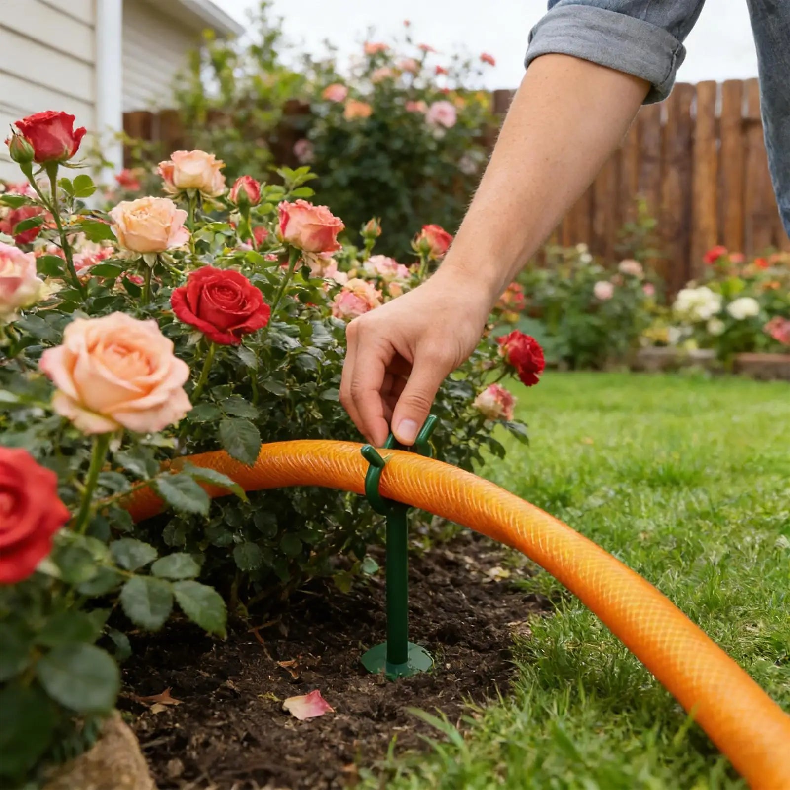 10-Pack Garden Hose Guide Stakes | Heavy Duty Plant Protection Garden Hose Guide Stakes Peaceful Pleasures Health and Wellness