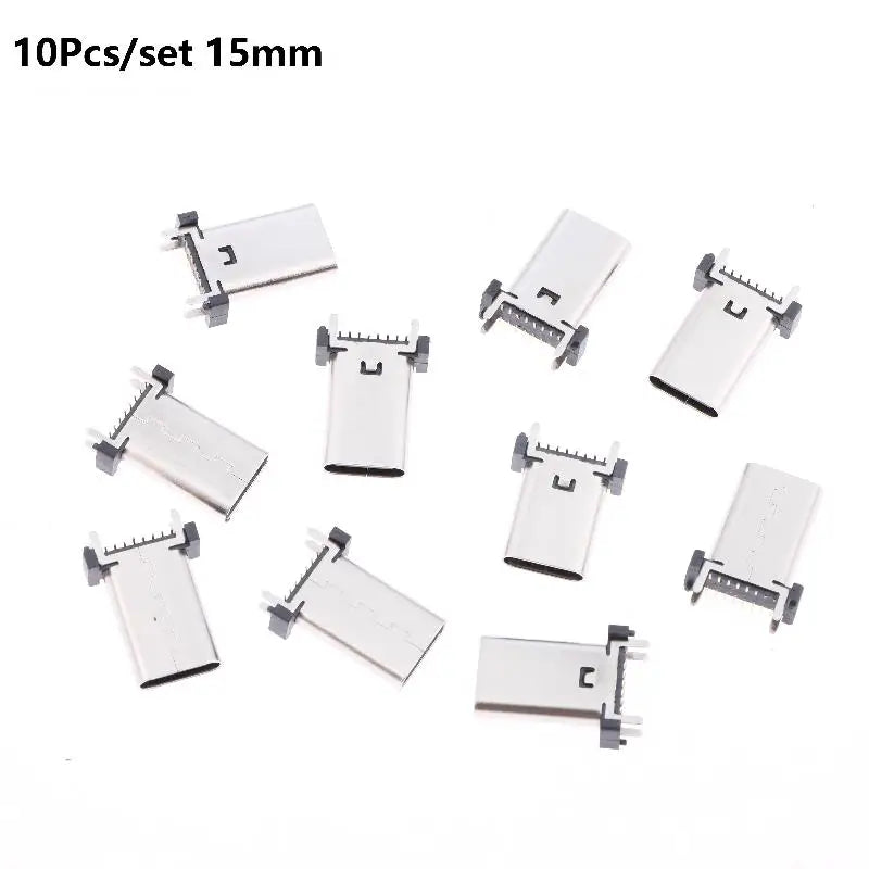 10pcs/set Type C Female Socket 16Pin 180 Degree USB Connector Easy Soldering For Smartphone Motherboards Replacement Parts Peaceful Pleasures Health and Wellness A7