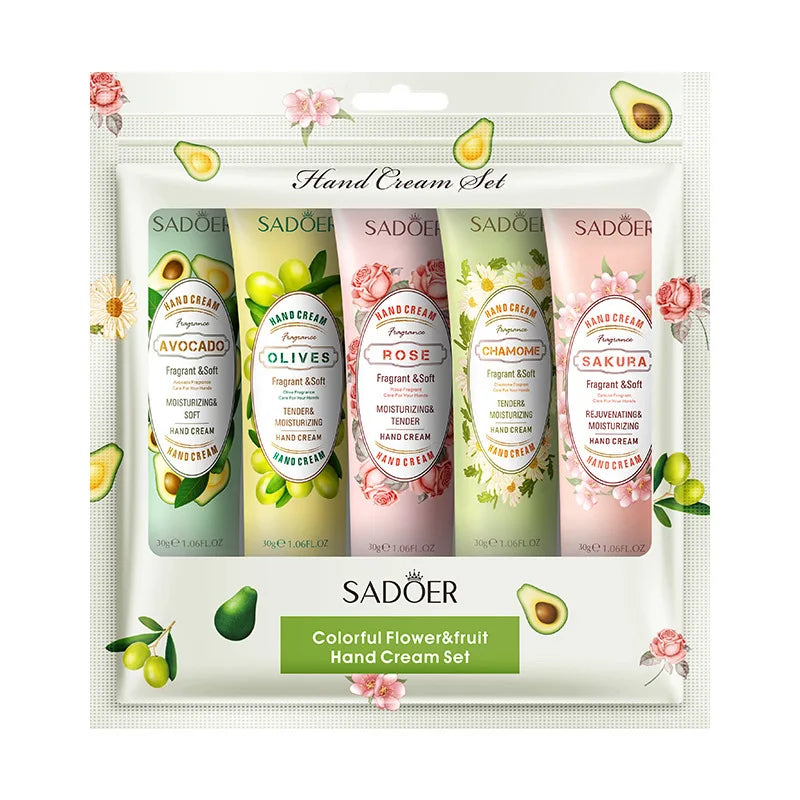 SADOER 15pc Avocado Sakura Hand Cream Set | Moisturizing & Nourishing