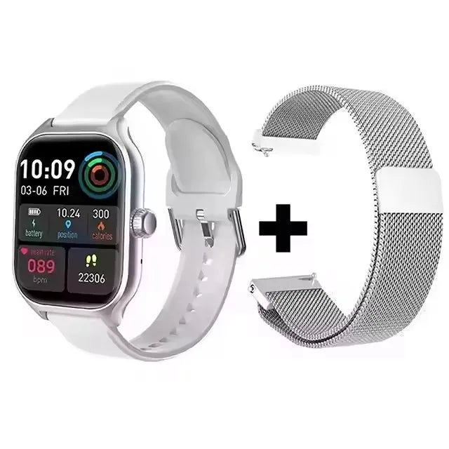 2026 Smart Watch Android IOS Phone 2.01 Inch Color Screen Bluetooth Answer Call Fitness Watches Tracker Smartwatch Women Men New Peaceful Pleasures Health and Wellness Grey20Milan