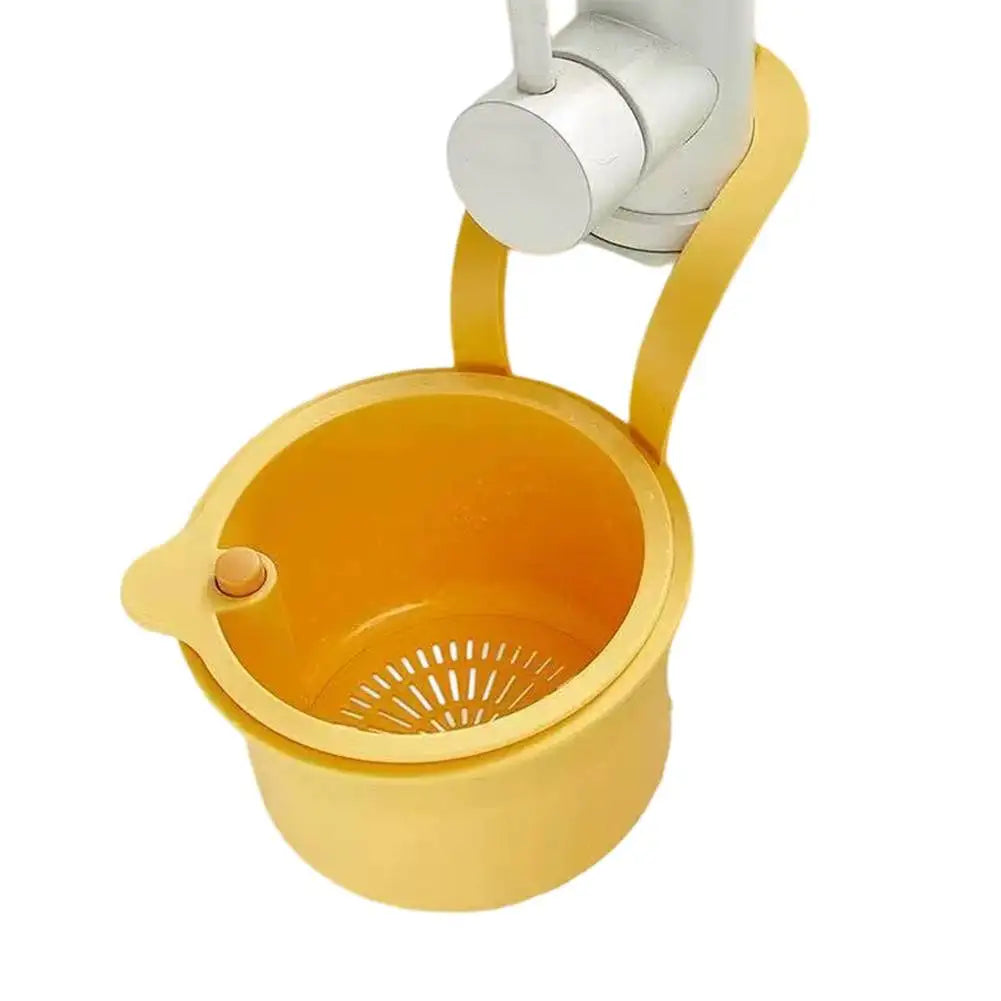 Sink Hanging Strainer Basket – Snap-On Faucet Drain Organizer