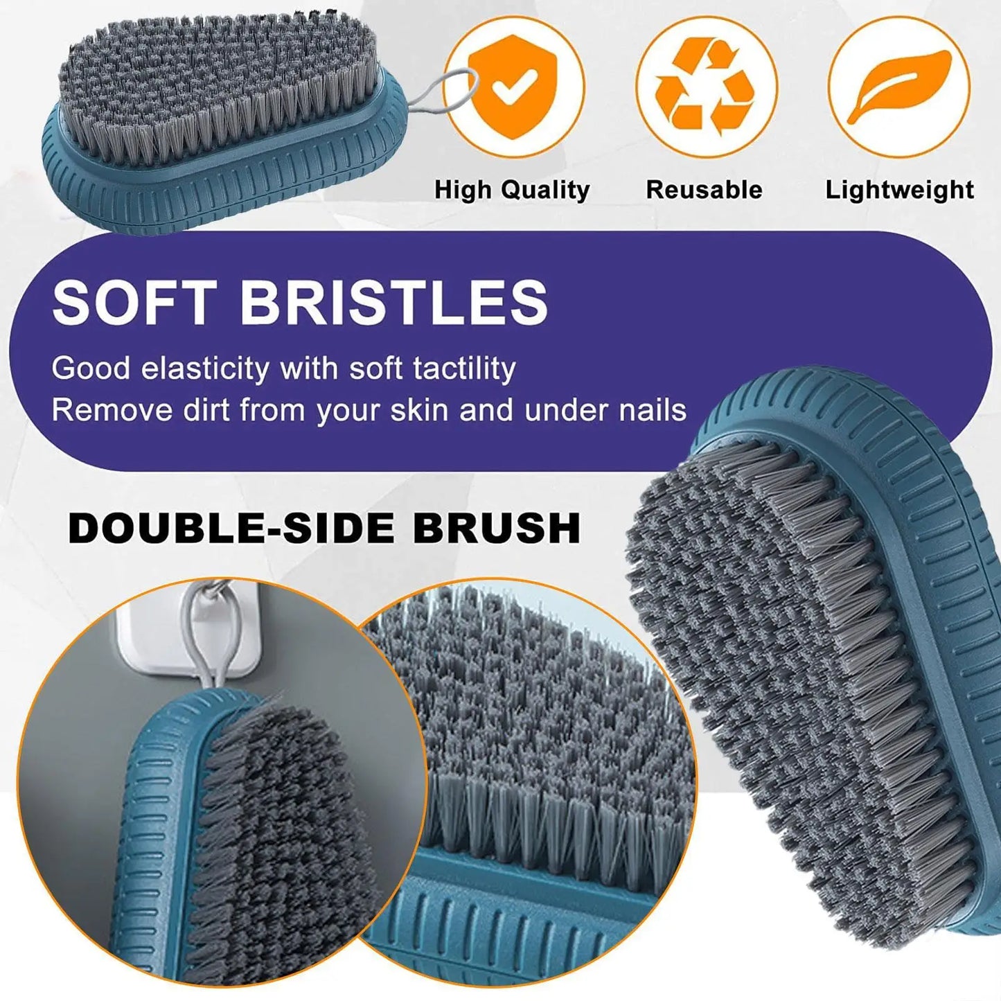 Heavy Duty Fingernail Scrub Brush – Nail Cleaning Brush for Hands, Fingers & Toes Peaceful Pleasures Health and Wellness