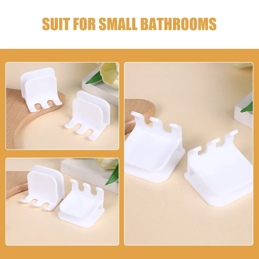3/6Pc Wall Toothbrush Holder Bathroom Wall Mounted Toothbrush Storage Rack Easy Install No Tools Waterproof Smooth Surface Clean Peaceful Pleasures Health and Wellness