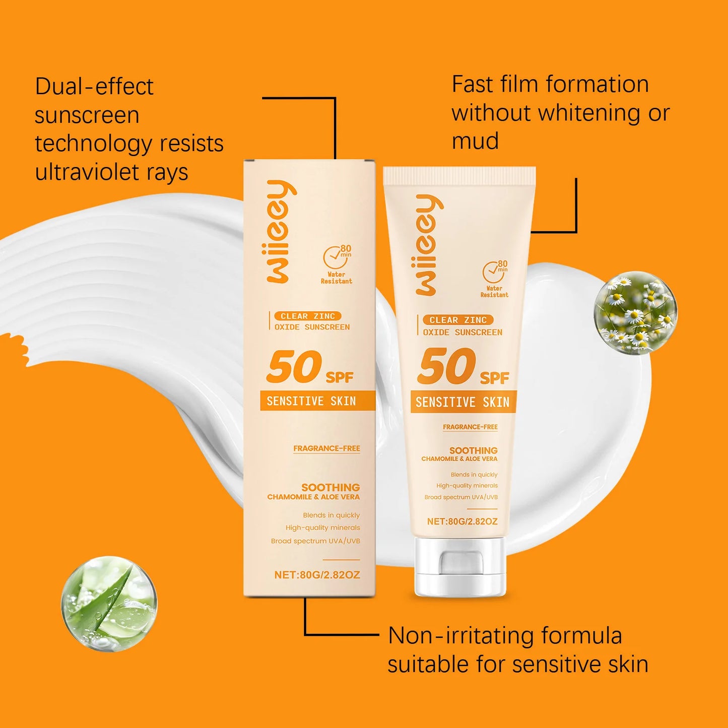 Wiieey SPF 50+ Kids Sunscreen Cream – Gentle UVA/UVB Protection