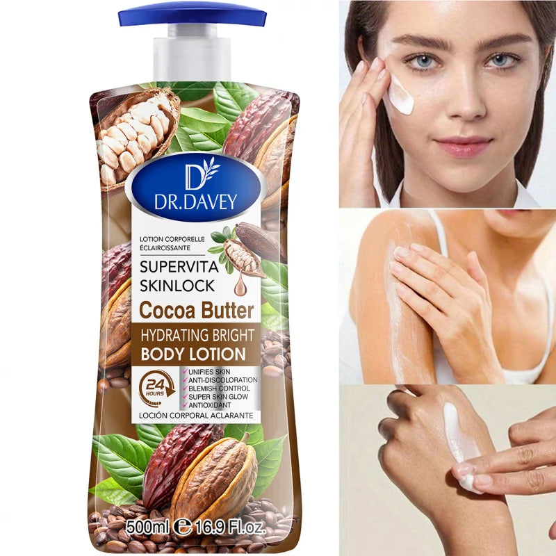 DR.DAVEY 500ml Cocoa Butter Body Lotion – Deep Moisturizing