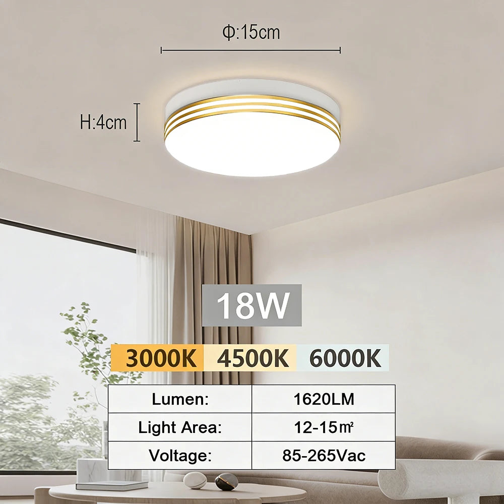 Modern LED Ceiling Light 18–48W 4320lm | 3000K–6000K