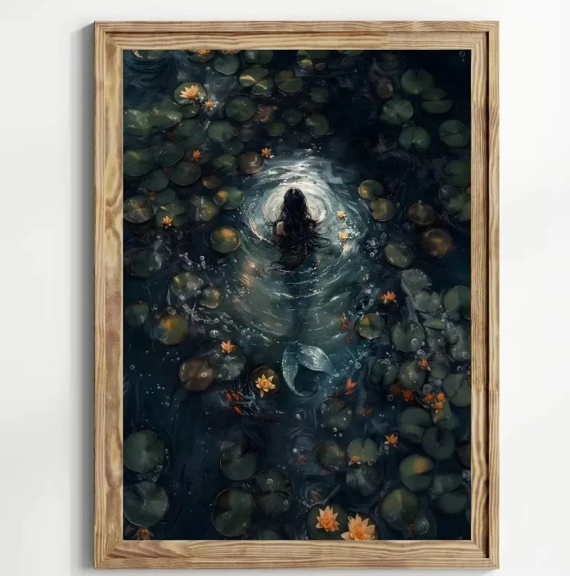 Classic Witch Black Cat Pumpkin Apothecary Full Moon Wall Art Halloween Goth Canvas Painting Moody Poster Home Bedroom Decor Peaceful Pleasures Health and Wellness ZLH5228 100x150cm No Frame