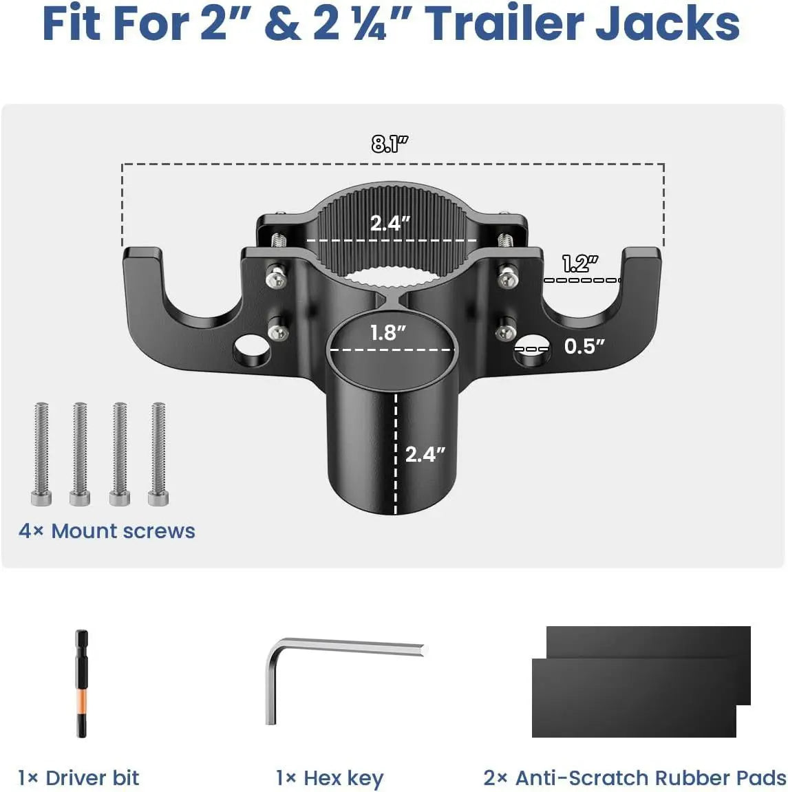 Aluminum Trailer Chain Organizer Robust Hitch Holder Inverted Plug