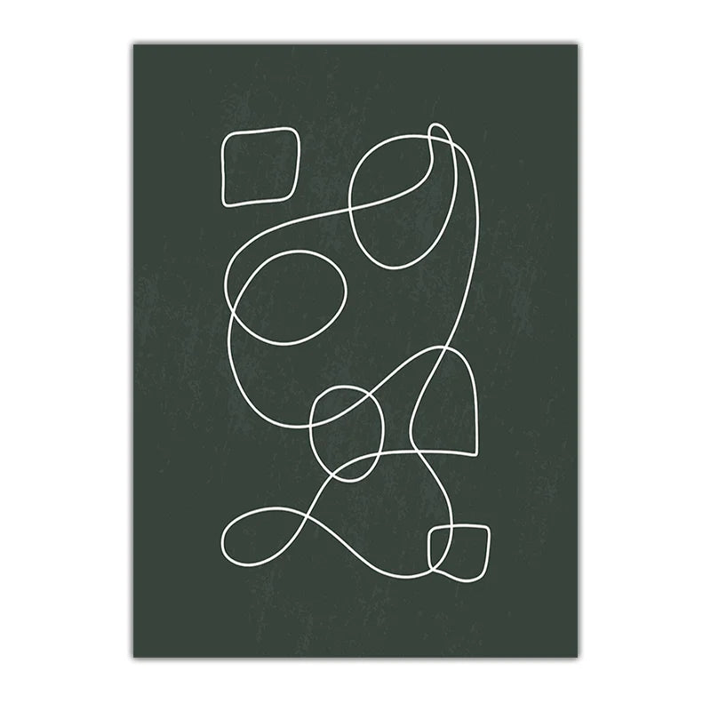 Abstract Minimalist Line Canvas Wall Art | Modern Poster Print Canvas Wall Art Print Peaceful Pleasures Health and Wellness 02 15x20cm No Frame China Mainland