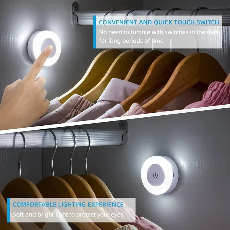 Magnetic LED Night Light – Touch Sensor & USB Rechargeable Lamp LED Night Light Peaceful Pleasures Health and Wellness