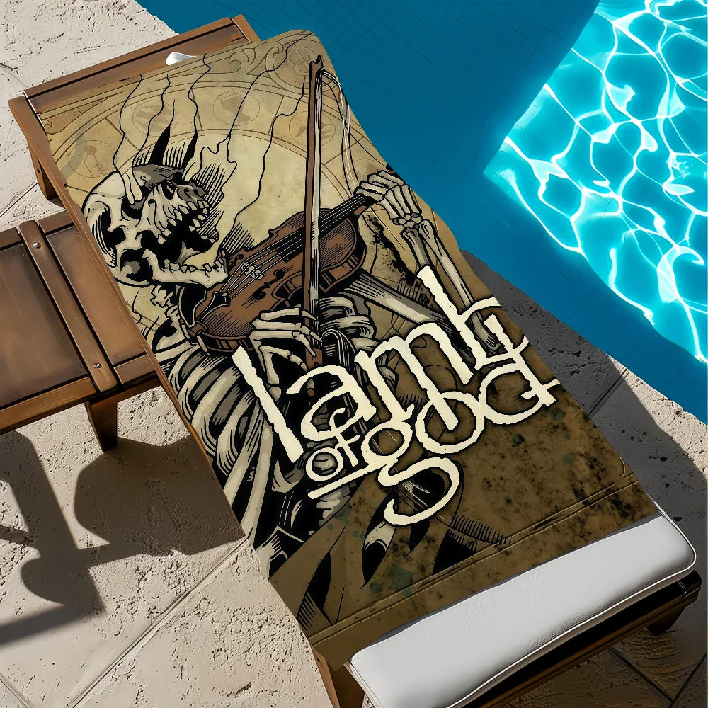 Lamb of God Rock Band Quick-Dry Beach Towel | Travel & Gym
