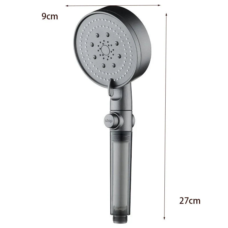 5-Mode High-Pressure Handheld Shower Head with PP Cotton Filter