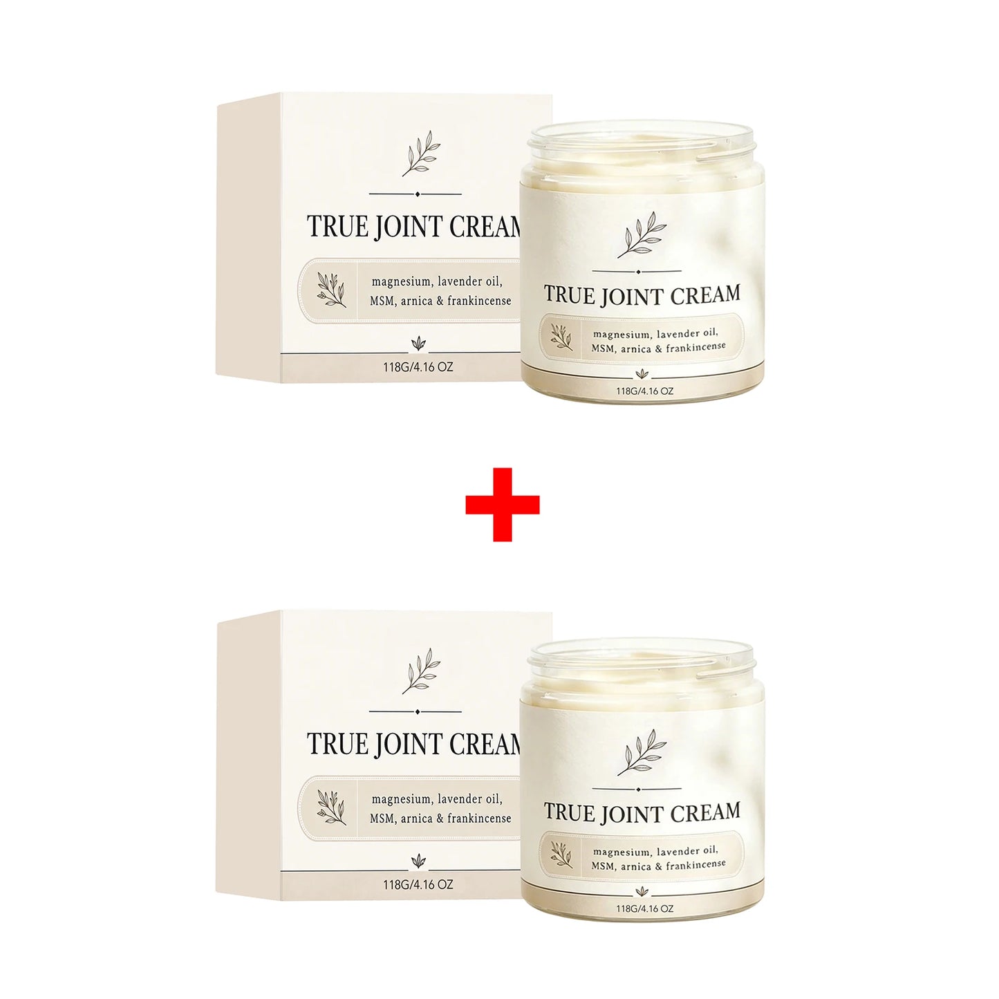 Joint Cream 118g Joint & Muscle Relief Balm for Joint Stiffness, Muscle Soreness & Post-Workout Discomfort Relieve Stiffness Peaceful Pleasures Health and Wellness 2pcs