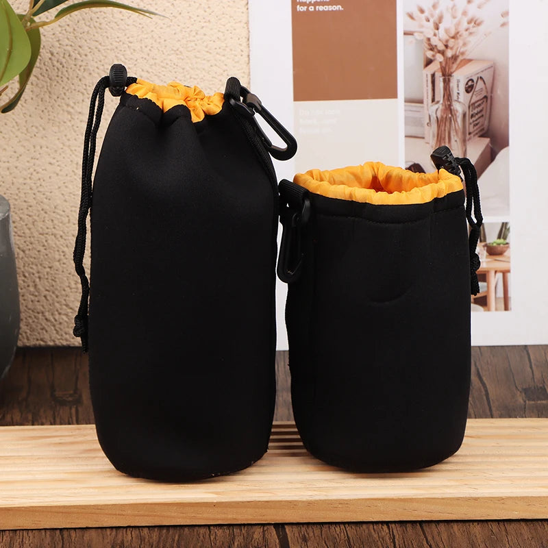 Drawstring Camera Lens Pouch Bag Neoprene Waterproof Soft Shocproof Video Camera Lens Pouch Bag Case For Most Digital Camera Peaceful Pleasures Health and Wellness