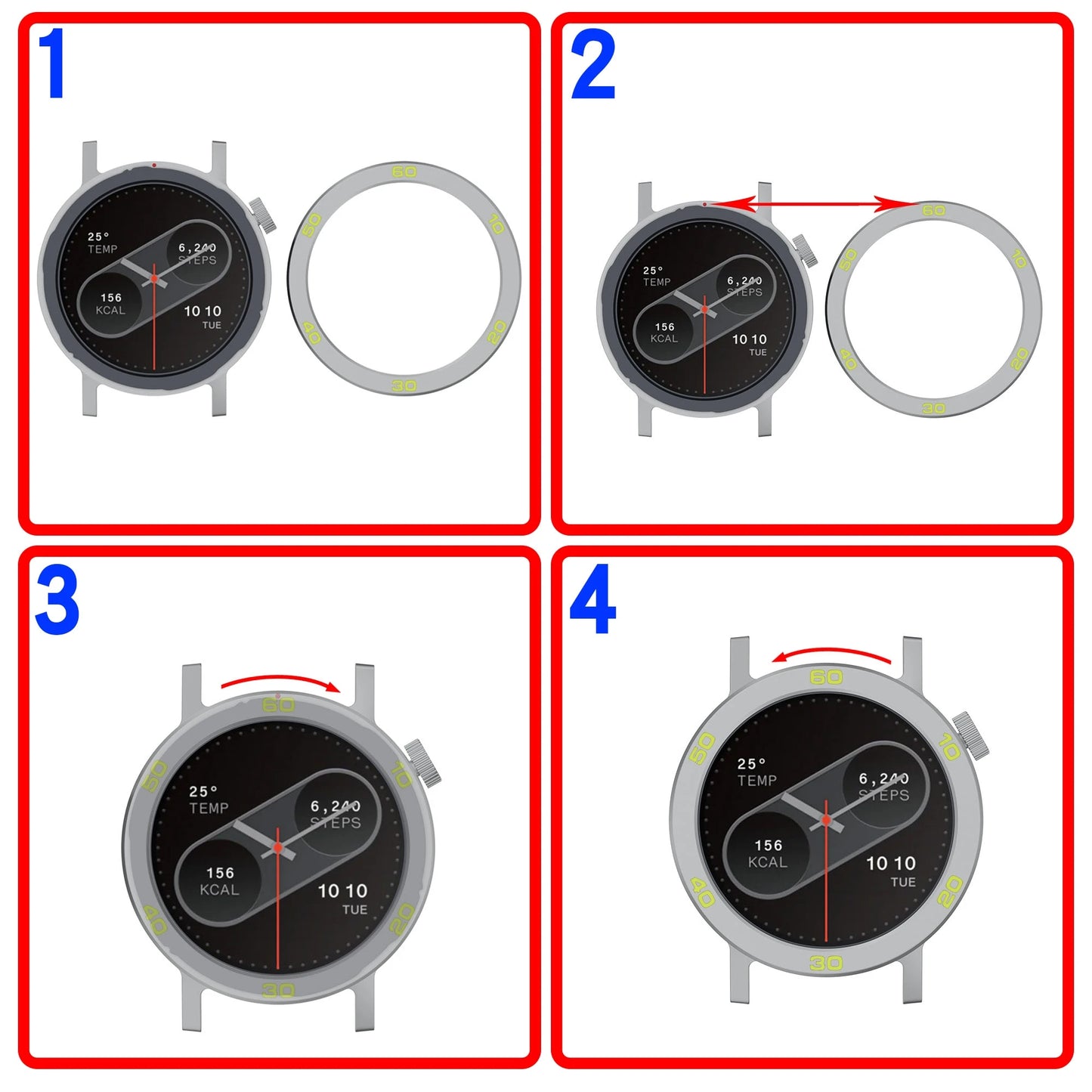 For CMF Watch Pro2 Metal BezelCMF BY NOTHING Watch Pro2 Watch Replacement Bezel Case Peaceful Pleasures Health and Wellness