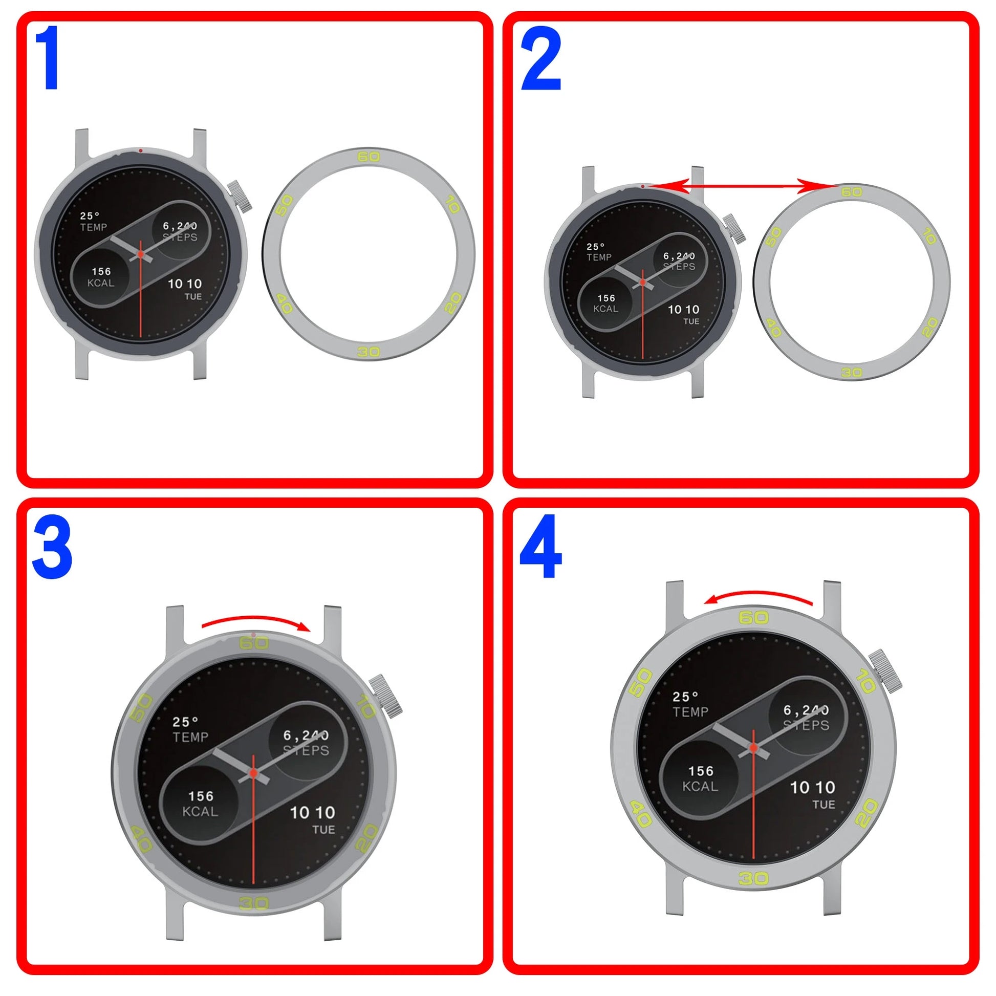 For CMF Watch Pro2 Metal BezelCMF BY NOTHING Watch Pro2 Watch Replacement Bezel Case Peaceful Pleasures Health and Wellness