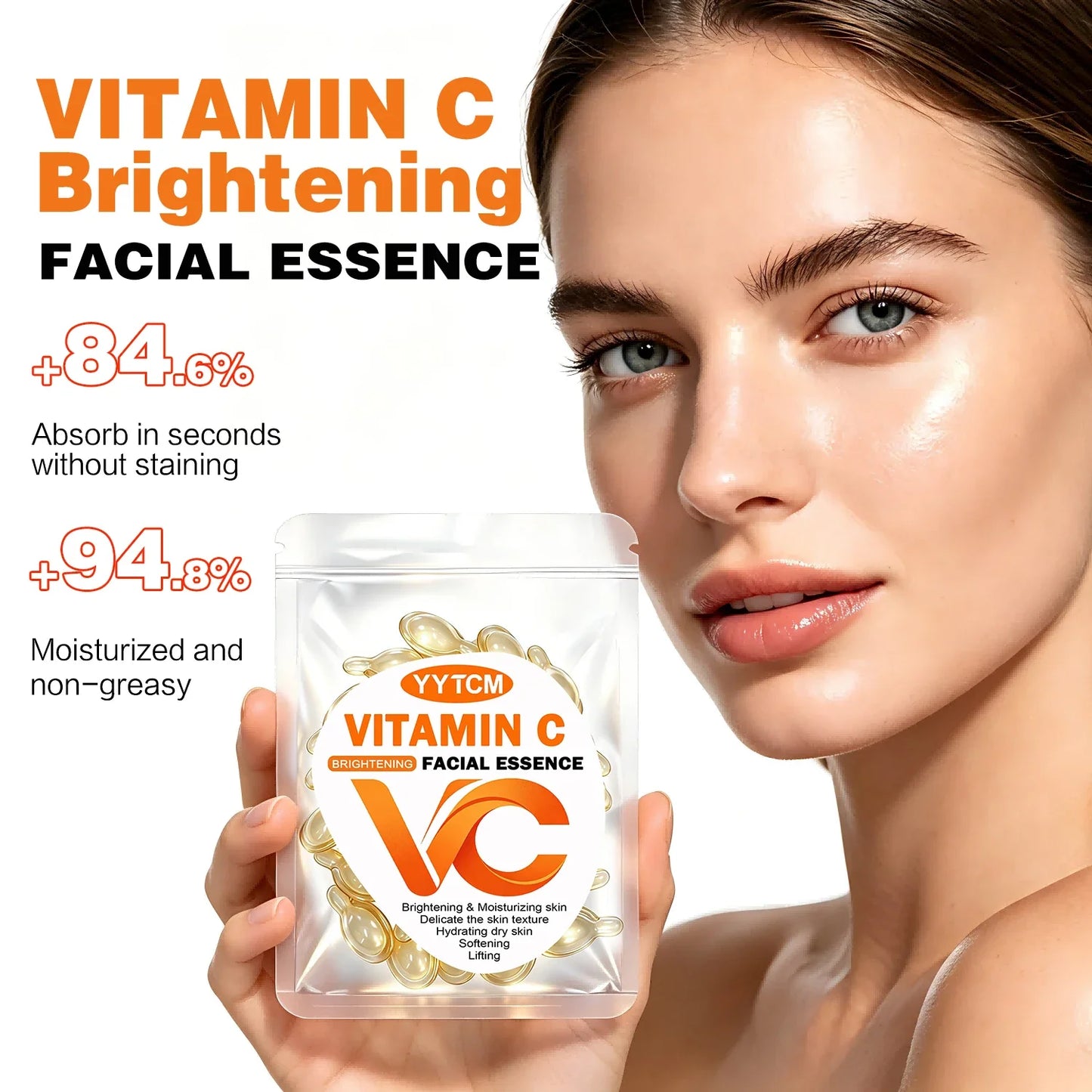 Vitamin C Face Serum Capsules – Retinol, Vit E & Hyaluronic Acid
