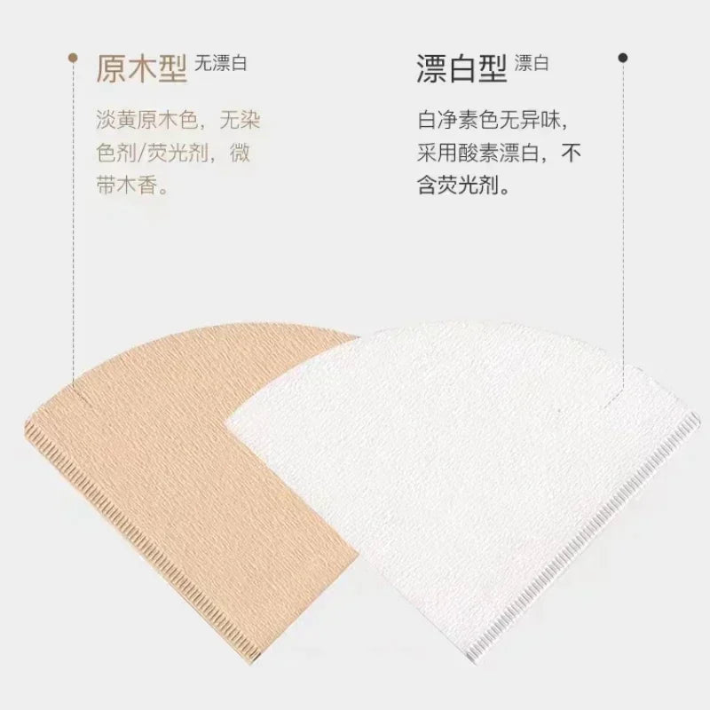 Coffee filter paper cone handmade coffee drip filter coffee filter paper VCF-01/02 Peaceful Pleasures Health and Wellness