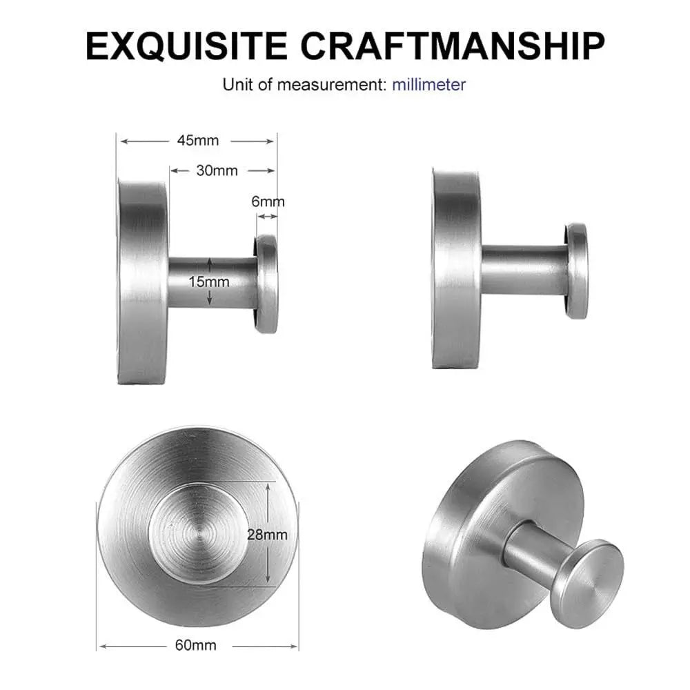 Traceless Suction Cup Hooks | No-Drill Stainless Steel Door Hook