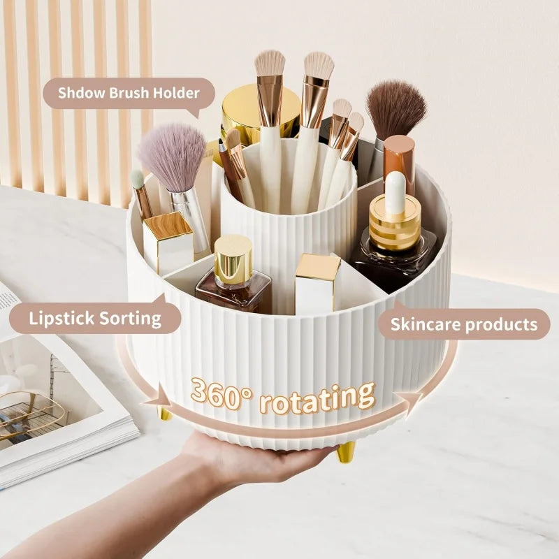 RUNTOIN 360° Rotating Makeup Brush Holder & Organizer Makeup Organizer Peaceful Pleasures Health and Wellness
