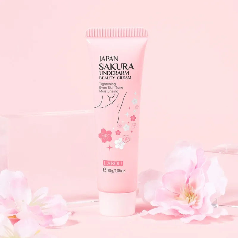 Laikou Sakura Underarm Cream Knee Buttocks Dark Skin Improve Melanin Pigmentation Korean Skin Care Product 30g Peaceful Pleasures Health and Wellness 30g