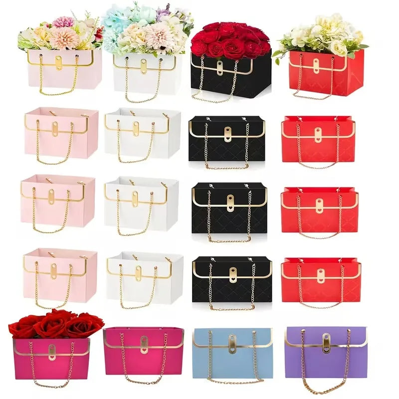 Flower Bouquet Gift Bags | Paper Tote for Valentine's & Parties