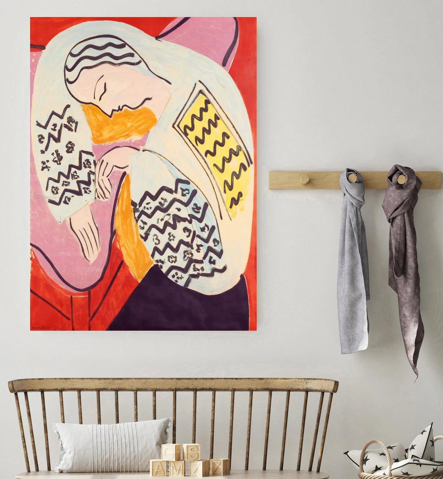 Retro Abstract French Henri Matisse Female Portrait Art Posters Prints Canvas Painting Wall Art Picture Living Room Home Decor Peaceful Pleasures Health and Wellness
