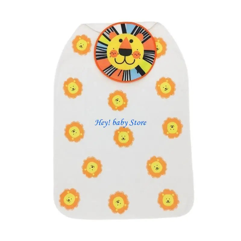 Baby Kids Sweat Absorption Towel | Cartoon Cotton Back Pad